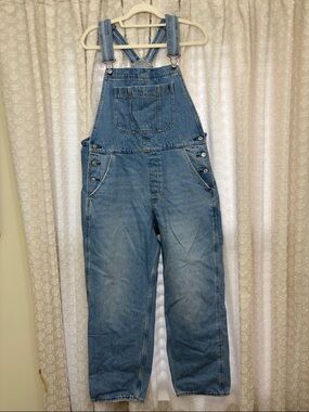 Abercrombie & Fitch Classic Blue Denim Overalls